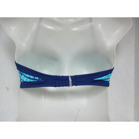Adore Me Women's Landa Bikini Swim Top Tribal Palms Print/Blue Size Small NWOT!! - Picture 2 of 2